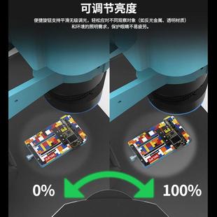 新讯 RL-033E Pro双偏振光光源32颗灯珠显微镜LED光源可调偏光灯