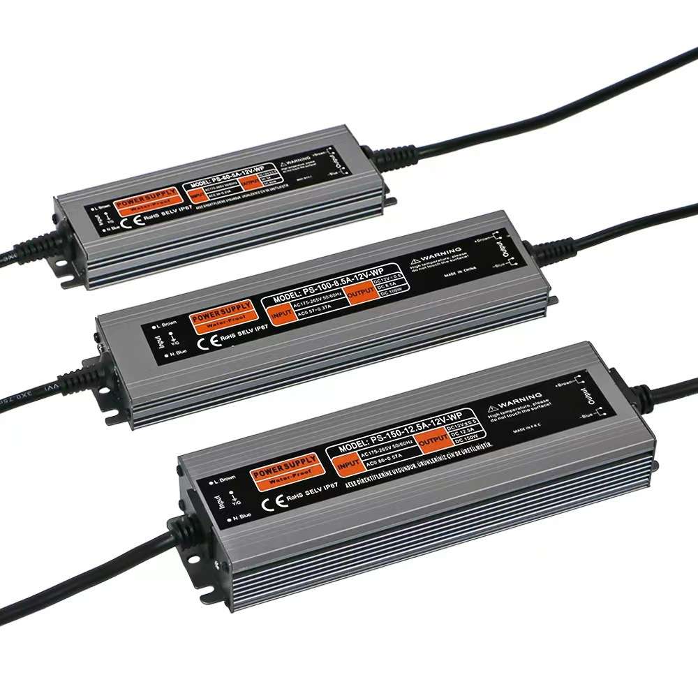 12V/24V超薄防水开关电源30W60W100W150W200W250W300W防水LED电源