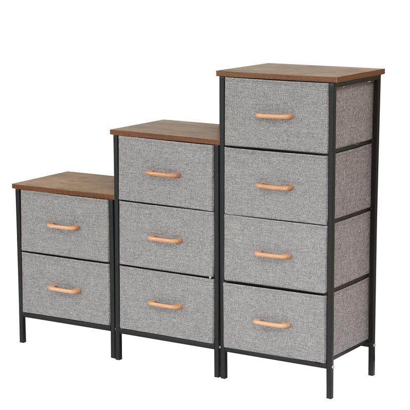 家用卧室多功能床头落地储物柜斗柜抽屉式收纳柜多层储物柜