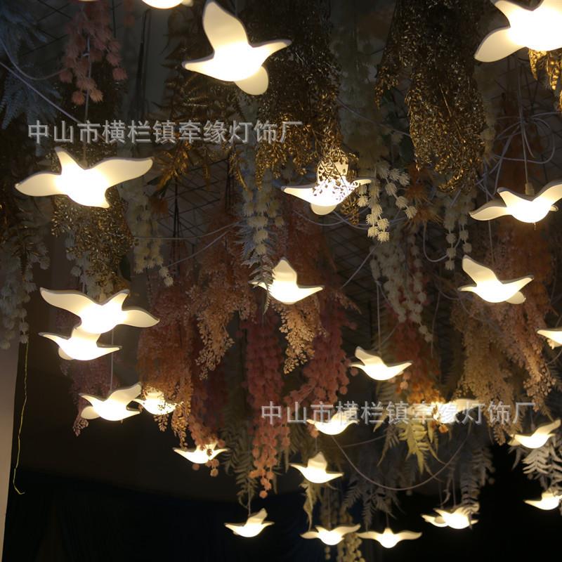 10头海鸥飞鸟吉祥鸽吊灯酒店布置橱窗装饰灯婚庆道具婚礼灯饰