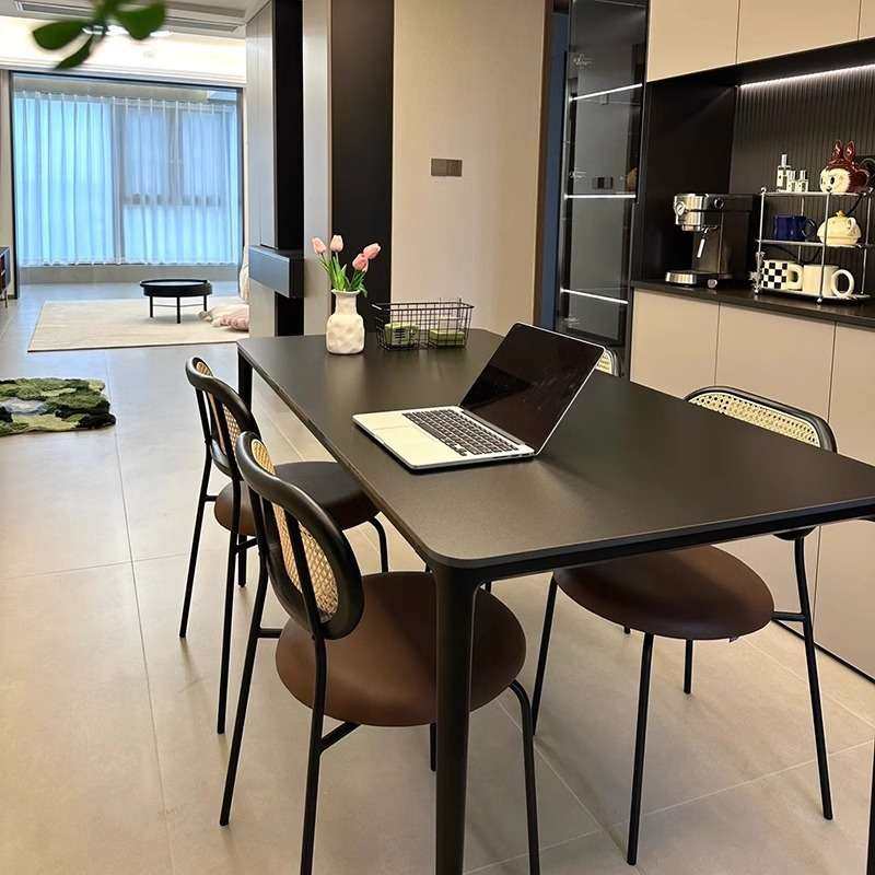 黑色岩板餐桌2025新款小户型家用现代简约长方形饭桌餐桌椅组合,鲜花速递/花卉仿真/绿植园艺,割草机/草坪机,淘宝优惠券,粉丝福利购,淘宝优惠卷