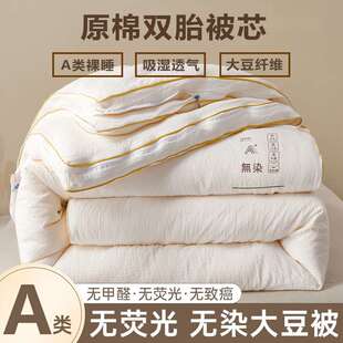 A类大豆纤维子母被芯拉链二合一加厚冬被10斤春秋双胎被四季通用