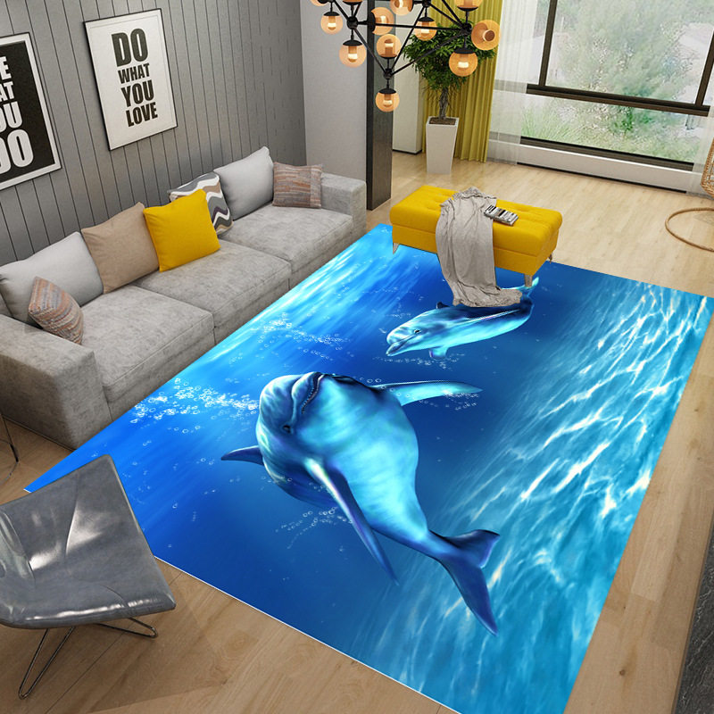 3D海洋世界立体视觉客厅地毯酒店
