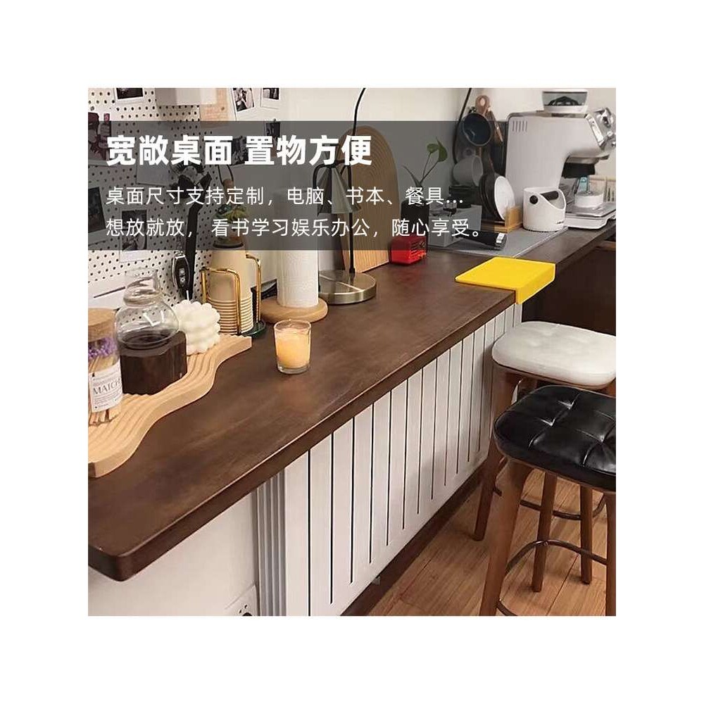 墙上折叠桌餐桌实木书桌靠墙桌墙壁电脑桌吧台板桌板壁挂简易吧台