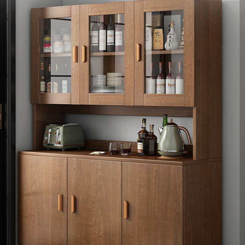 实木餐边柜简约家用一体靠墙高柜多功能碗柜橱柜收纳置物酒水柜子,3C数码配件,USB灯,淘宝优惠券,粉丝福利购,淘宝优惠卷