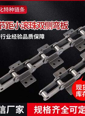 双节距小滚珠双侧弯板C208BC212A 工业机械传动滚子链厂家现货