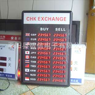 厂家生产LED外贸外币外汇汇率屏 汇率牌 数码显示屏 汇率数码看板