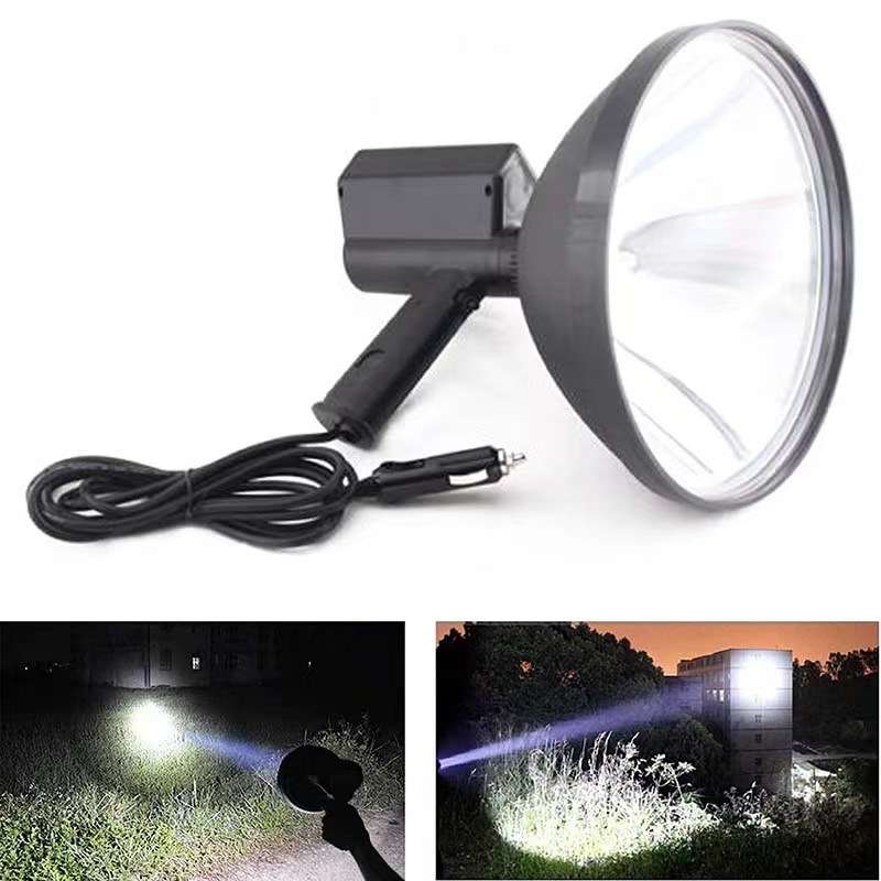 240MM 9寸100W HID手持氙气灯户外射灯野外手提HID探照灯搜索灯