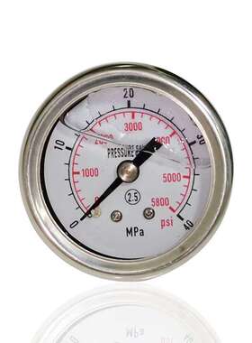 供应开舱泵设备专用压力表全钢耐震充油轴向不锈钢YNBF40Z 40MPA