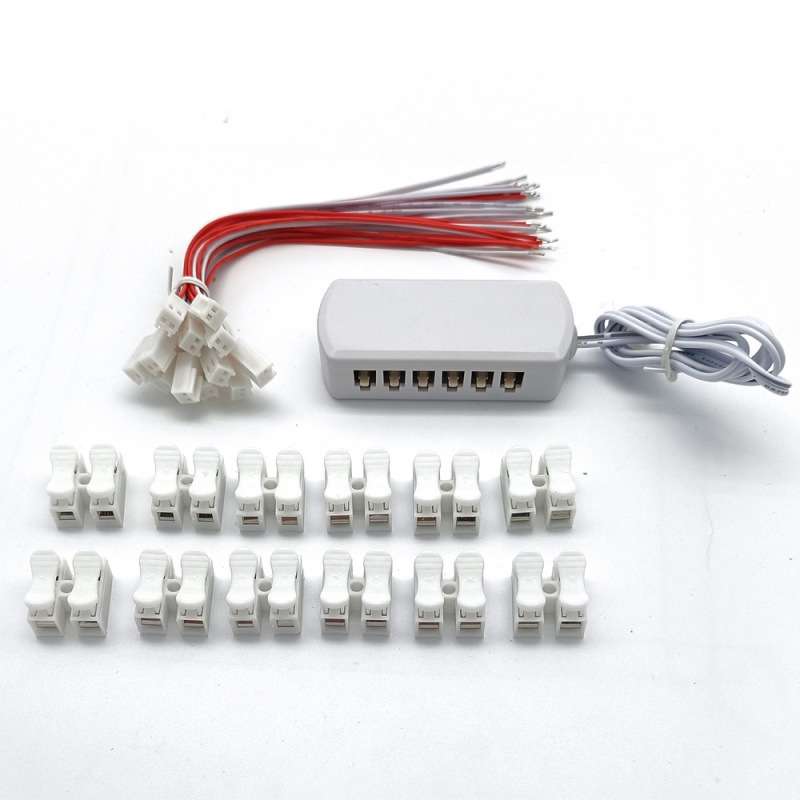 端口分享器LED灯分路接线盒子沙盘模型场景照明系统接线 CG1062