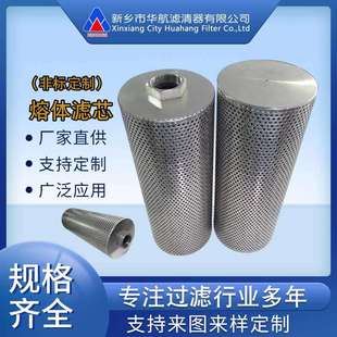 熔体滤芯 150*400 不锈钢油滤芯 10μm20μm 螺纹接口液压滤芯