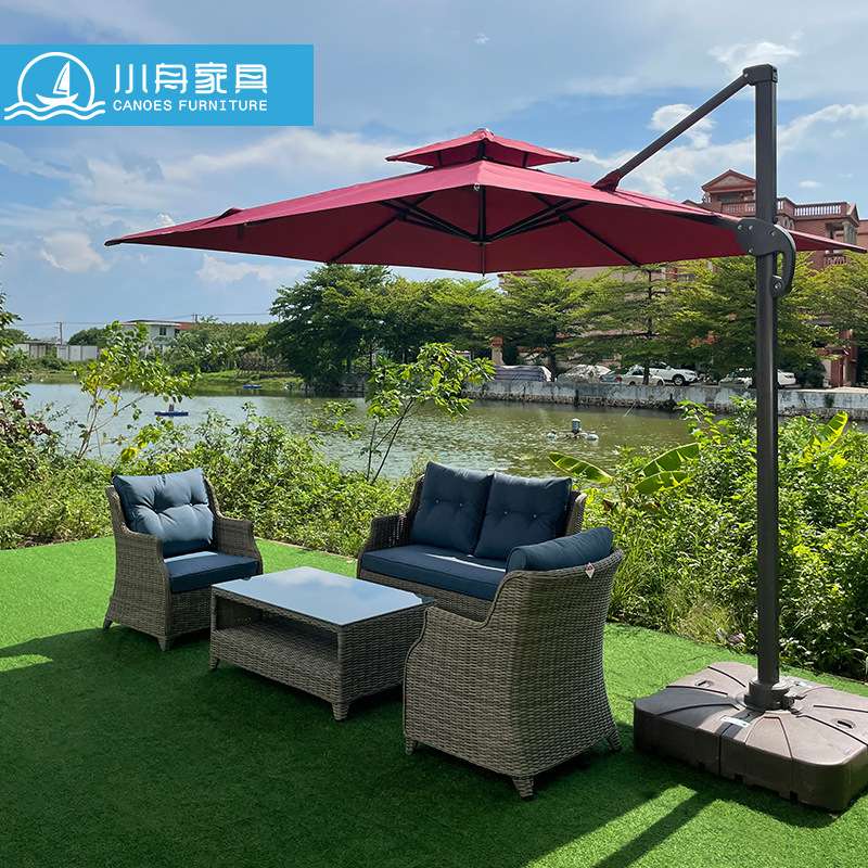 户外庭院别墅花园手工藤编沙发组合室外仿古设计防水防晒躺椅家具
