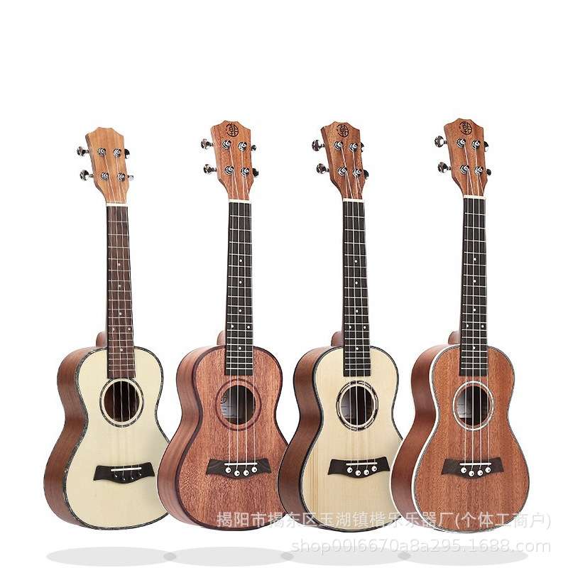 23寸桃花芯尤克里里四弦小吉他乌克丽丽ukulele26寸乐器木吉他