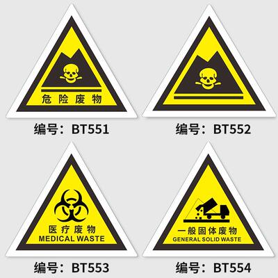 国标危险废物标识志牌种类标志牌危废标签标贴警告标示安全标识三
