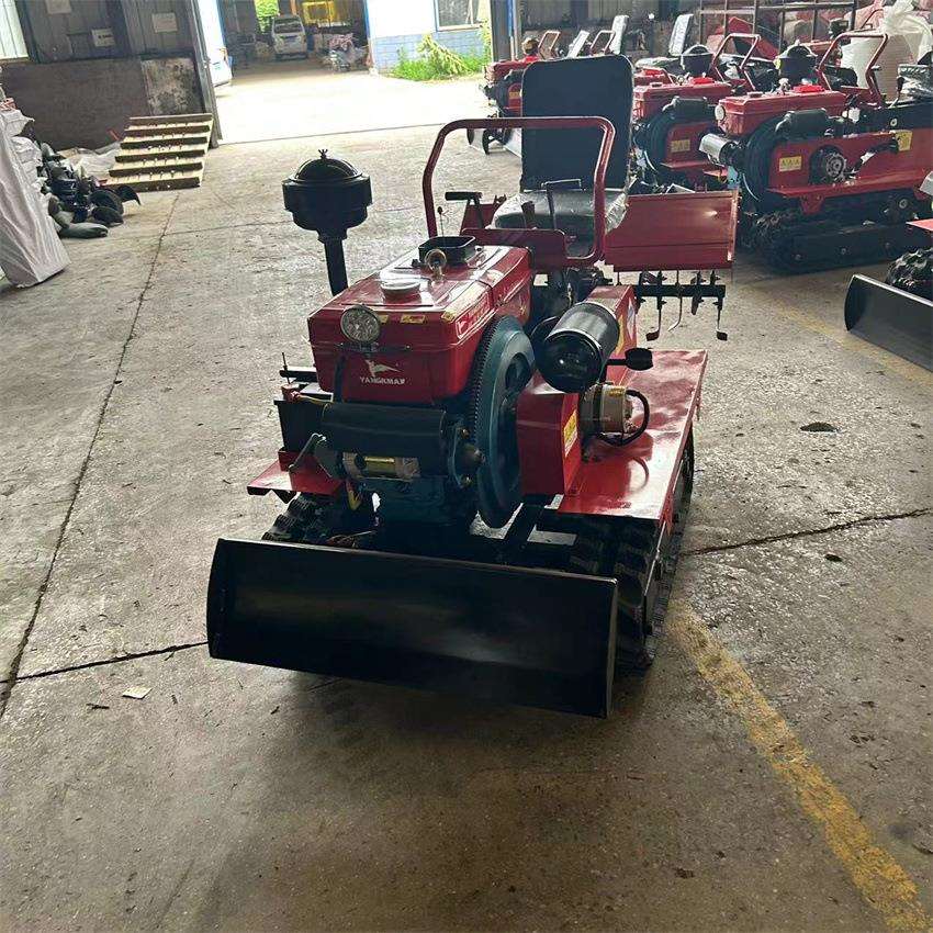 多功能农用大棚果园管理开沟机 35马力旋耕机 小型履带式田间耕机