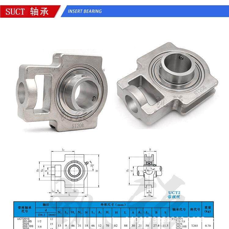 SUCT ST 208 209 210 211 212 213 214 215不锈钢带座轴承304材质
