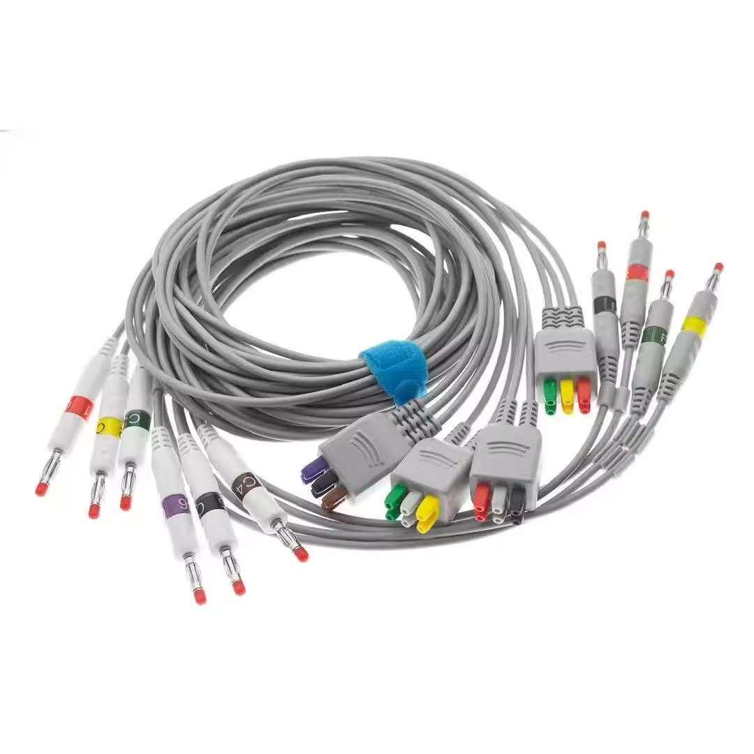 瑞康宏业E1200 E1800心电监护仪分线心电图机导联线12导联Rencare