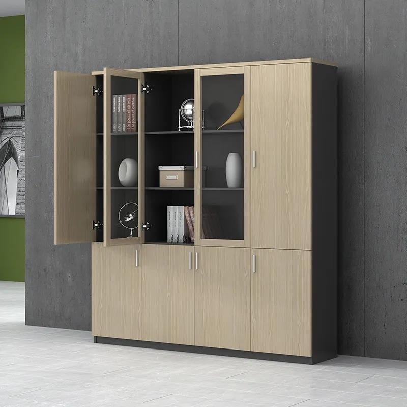 简约现代木质文件柜资料柜办公柜开门储物柜推拉落地柜高柜柜子