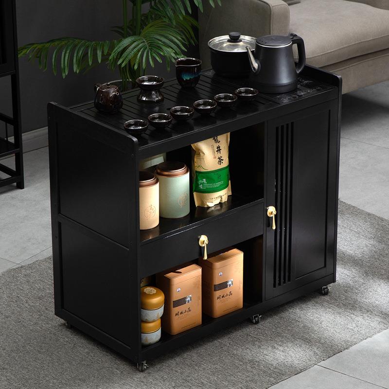 可移动新中式茶台茶桌家用放阳台泡茶桌一整套办公室茶水柜小茶几