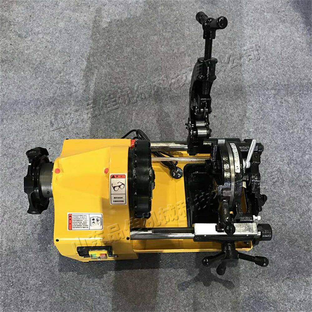 小型电动切管套丝机 全自动圆锥管螺纹绞丝机 管道套丝倒角设备