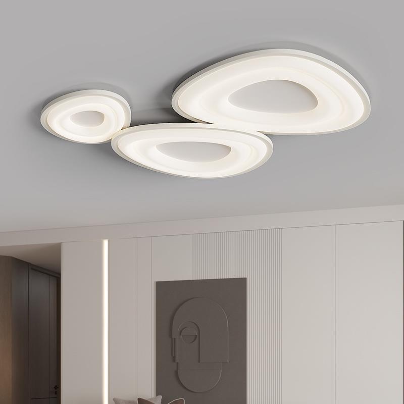 客厅吸顶灯2025新款现代简约鹅卵石护眼全光谱大厅主灯中山灯具