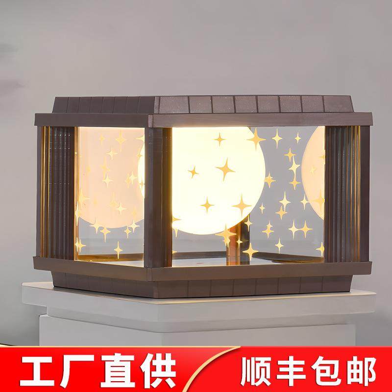 太阳能柱头灯柱子灯户外防水别墅庭院门柱灯家用大门围墙灯墙头灯