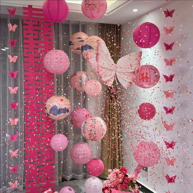 网红款结婚中式浪漫婚房装饰氛围挂饰纸灯笼中国风灯笼瀑布,鲜花速递/花卉仿真/绿植园艺,割草机/草坪机,淘宝优惠券,粉丝福利购,淘宝优惠卷