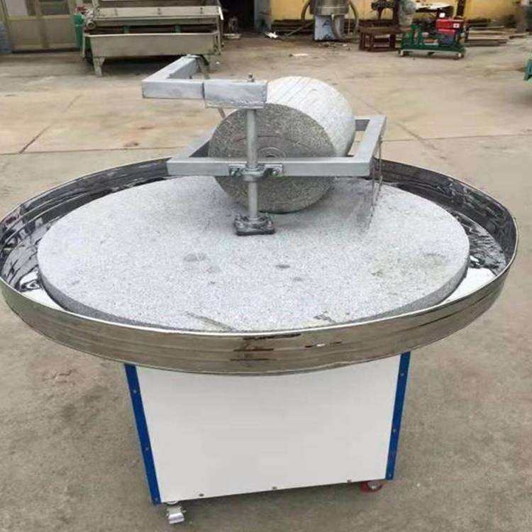 加工坊电动石碾磨粉机 三项电磨荞麦面粉设备 成套磨面机