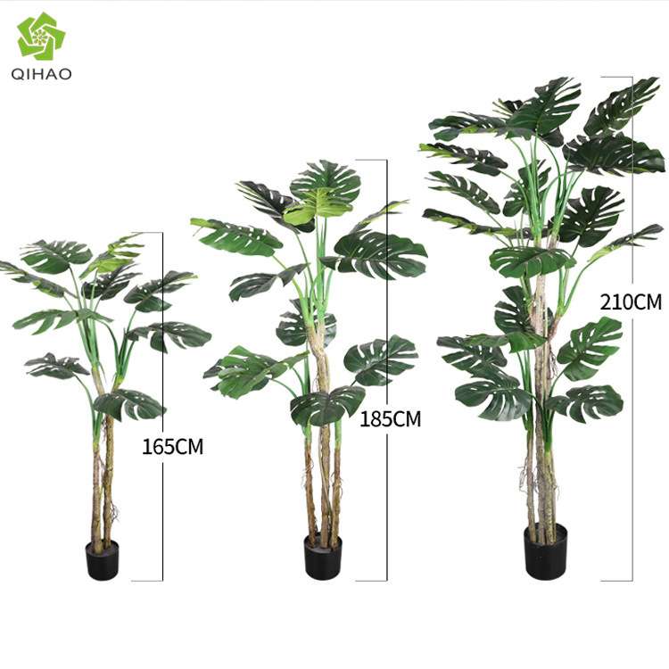 仿真绿植龟背树盆栽 家居办公室盆景摆件 北欧仿真龟背树现货