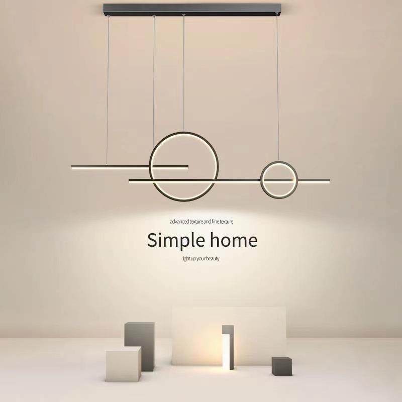 长条餐厅吊灯现代简约创意餐桌饭厅吧台灯具设计师极简个性餐厅灯