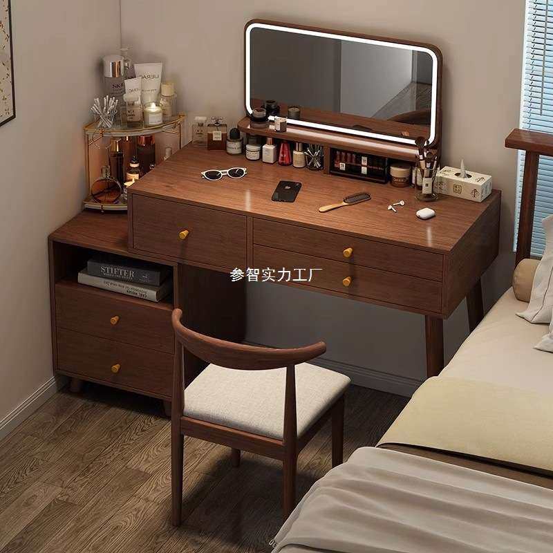 中式梳妆台收纳展示床头柜一体感转角柜镜子化妆桌二合一书桌,电子元器件市场,其它元器件,淘宝优惠券,粉丝福利购,淘宝优惠卷