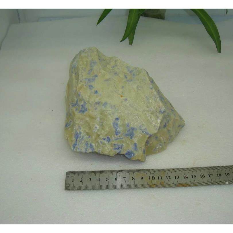 354号青田石蓝带蓝花冻原石石料1.8公斤摆件假山料金石篆刻寿山石