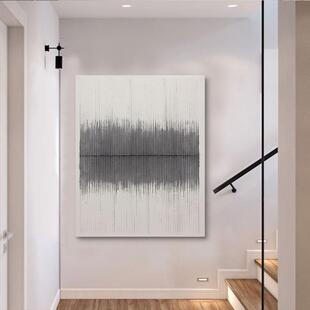 大芬村纯手绘抽象玄关油画现代客厅装饰画壁画挂画轻奢走廊艺术画