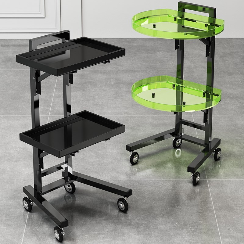 美发店杠车小推车美容院工具车理发剪发折叠专Q用烫染车手推不生