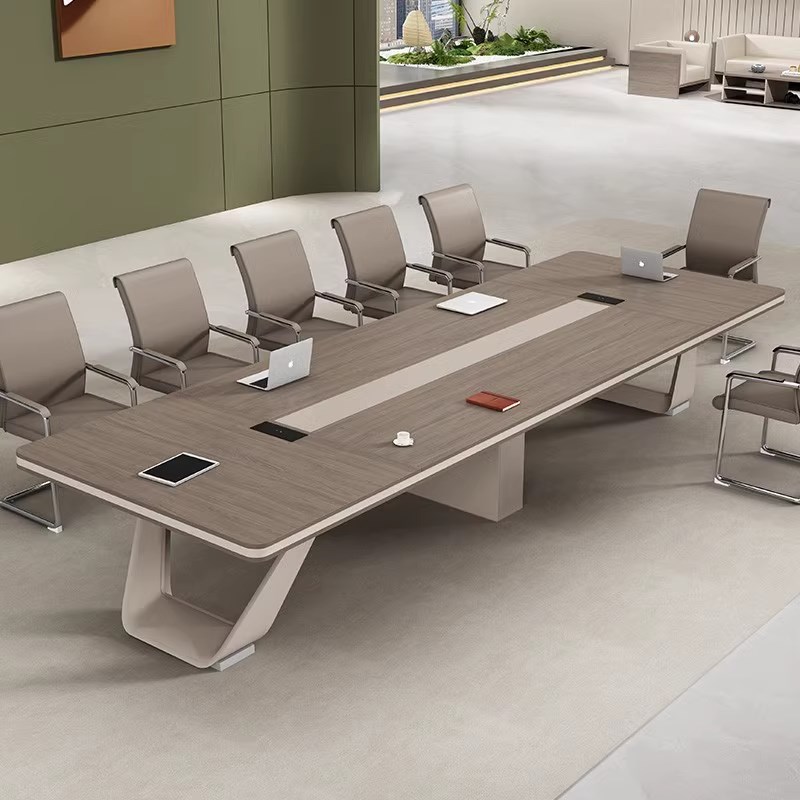 会议桌培训办公家具长桌长方形桌办公室大型N简约现代洽谈桌椅组