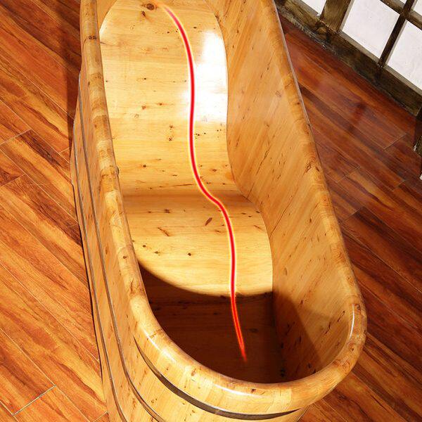 木桶家用泡澡成人单人底波浪浴缸浴盆实木加厚洗澡型木质桶沐浴桶