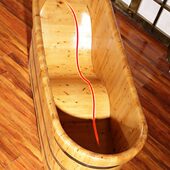 木桶家用泡澡成人单人底波浪浴缸浴盆实木加厚洗澡型木质桶沐浴桶