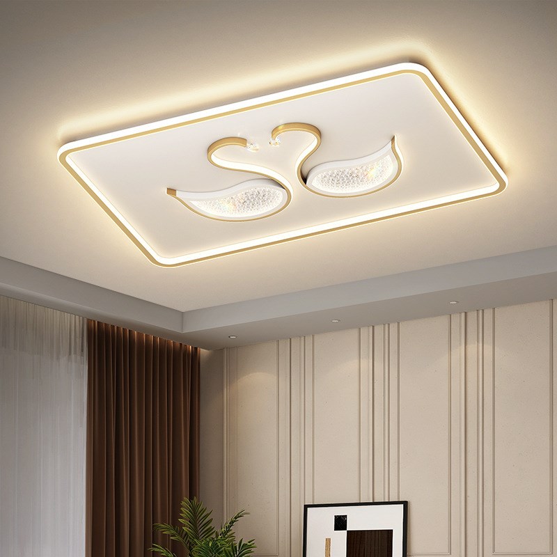 新款现代天鹅客厅吸顶灯北欧简约大气餐厅灯N家用全屋套餐组合灯