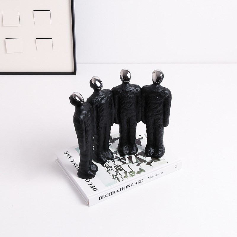现代轻奢抽象人物陶瓷仰望摆件客厅电视J柜办公室桌面创意家居饰