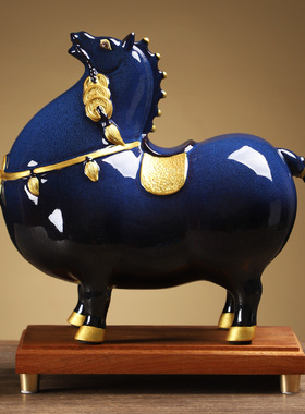 马装饰品家居办公室客厅电视柜酒柜工艺品N生肖摆件乔迁商务礼品