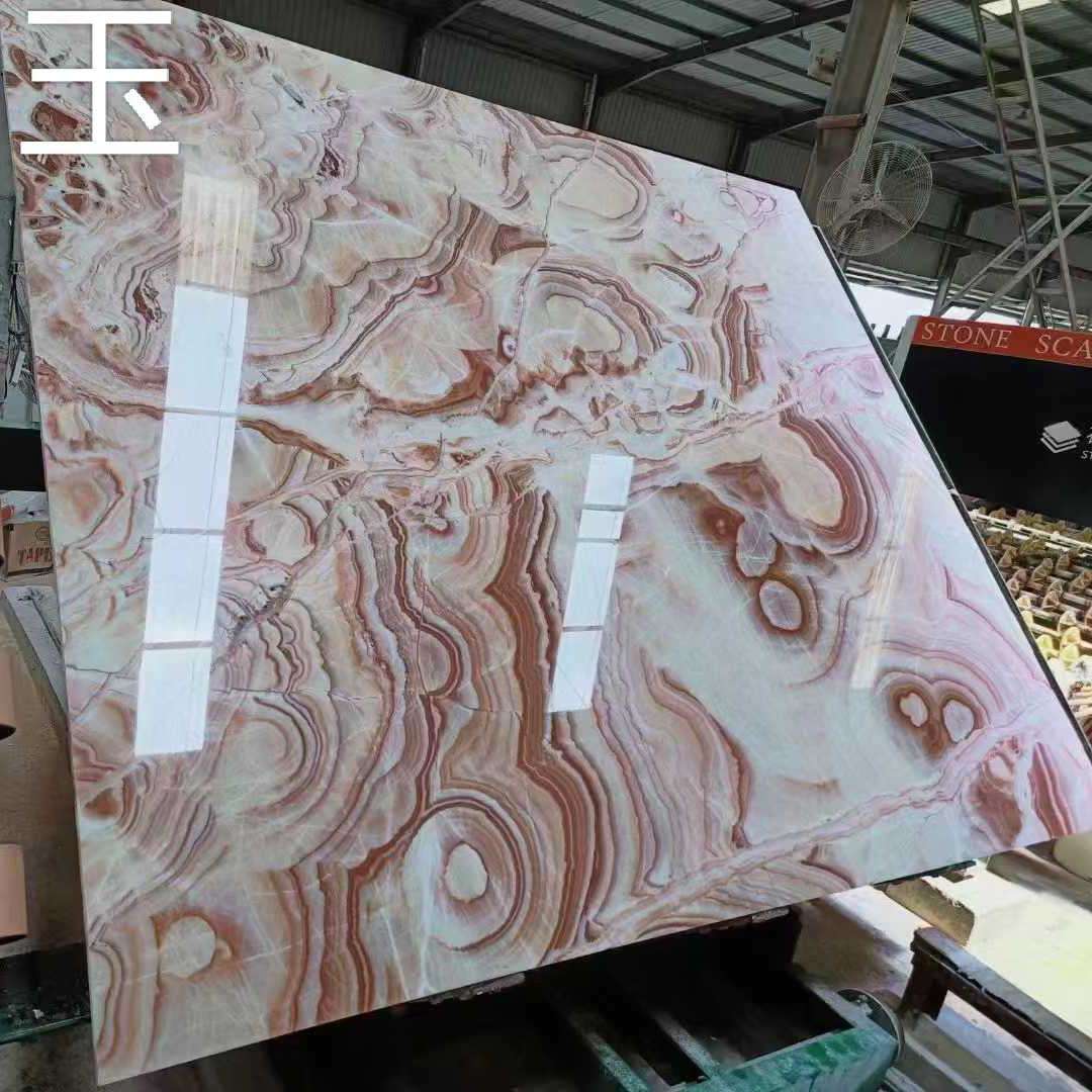 幻彩冰玉奢石大板 岛台窗台石材台面天然大理石拼花地板