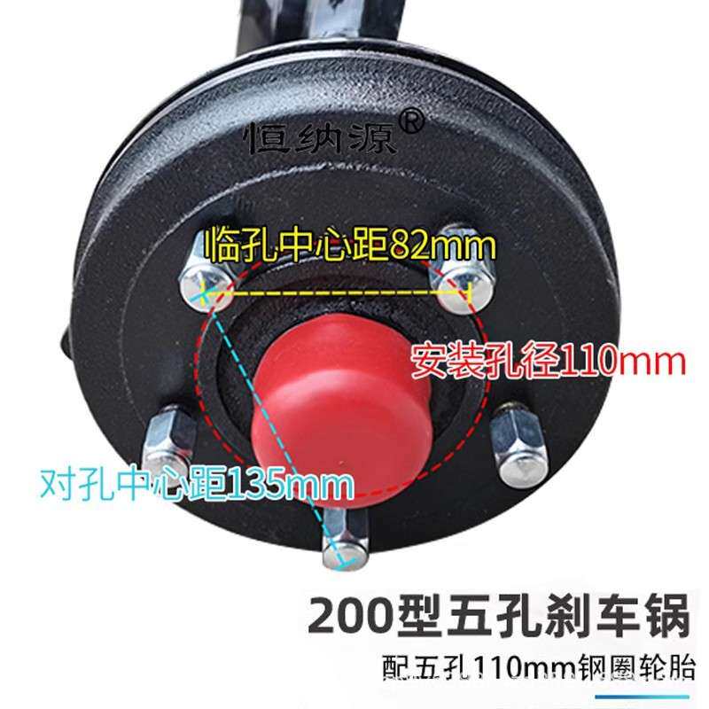 直流60v1300w有刷电机后桥套件超低速工程砖窑厂电动三轮车直插式
