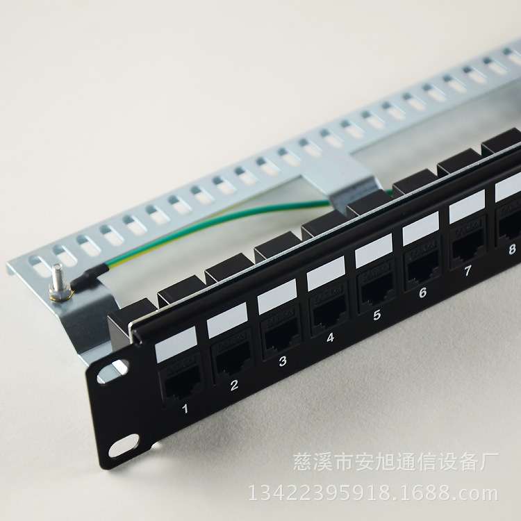 超五类直通式24口配线架 网线直插 RJ45水晶头对接式