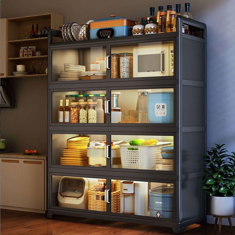 厨房餐边柜子储物橱柜家用置物现代简约收纳多功能U简易农村茶碗