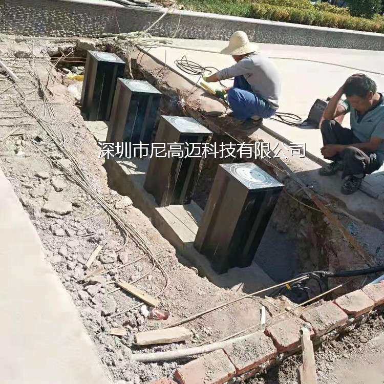 供应全自动升降防撞柱福建景区公园停车伸缩地桩移动路桩成品车档