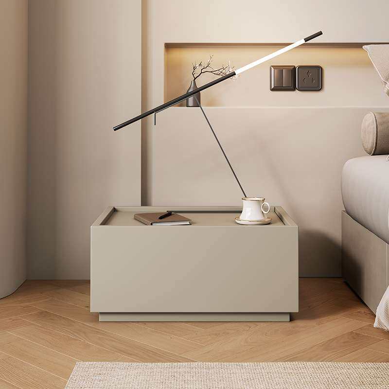 全实木简约现代床头柜卧室家用高级轻奢感床边收纳积木储物柜整装
