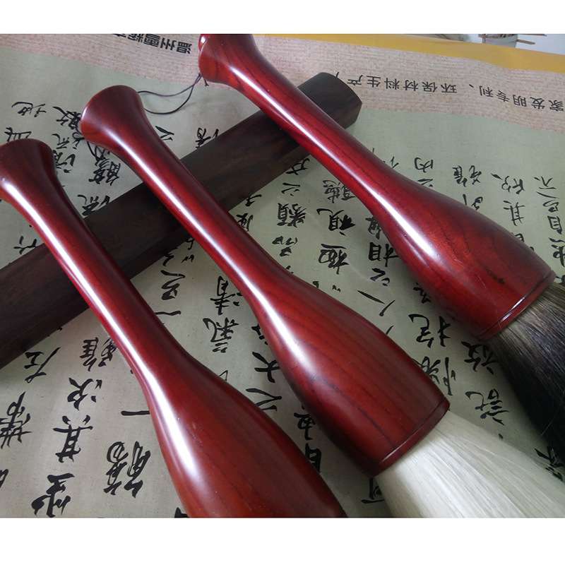 实木杆抓笔斗笔 大号提狼毫抓笔 榜书对联地书笔特大提斗
