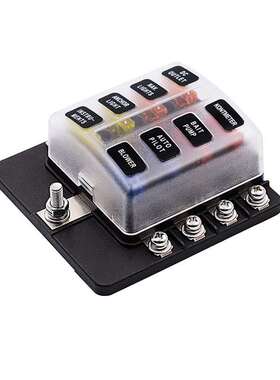 8路单正极保险丝盒 1进8出保险丝盒 螺丝款 带LED红色指示灯