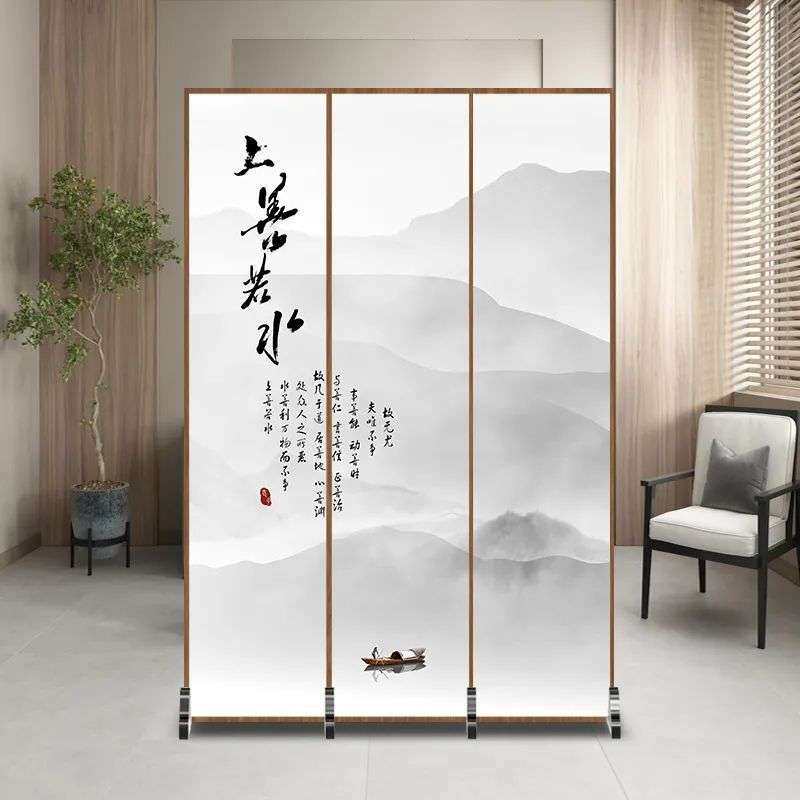 中式屏风隔断客厅遮挡进门酒店卧室折叠移动玄关入门厨房简易家用