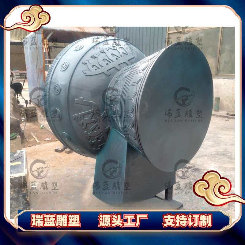 锻铜大鼓雕塑铸铜大鼓雕塑浮雕厂家直销 锻铜壁浮雕铜鼓雕塑